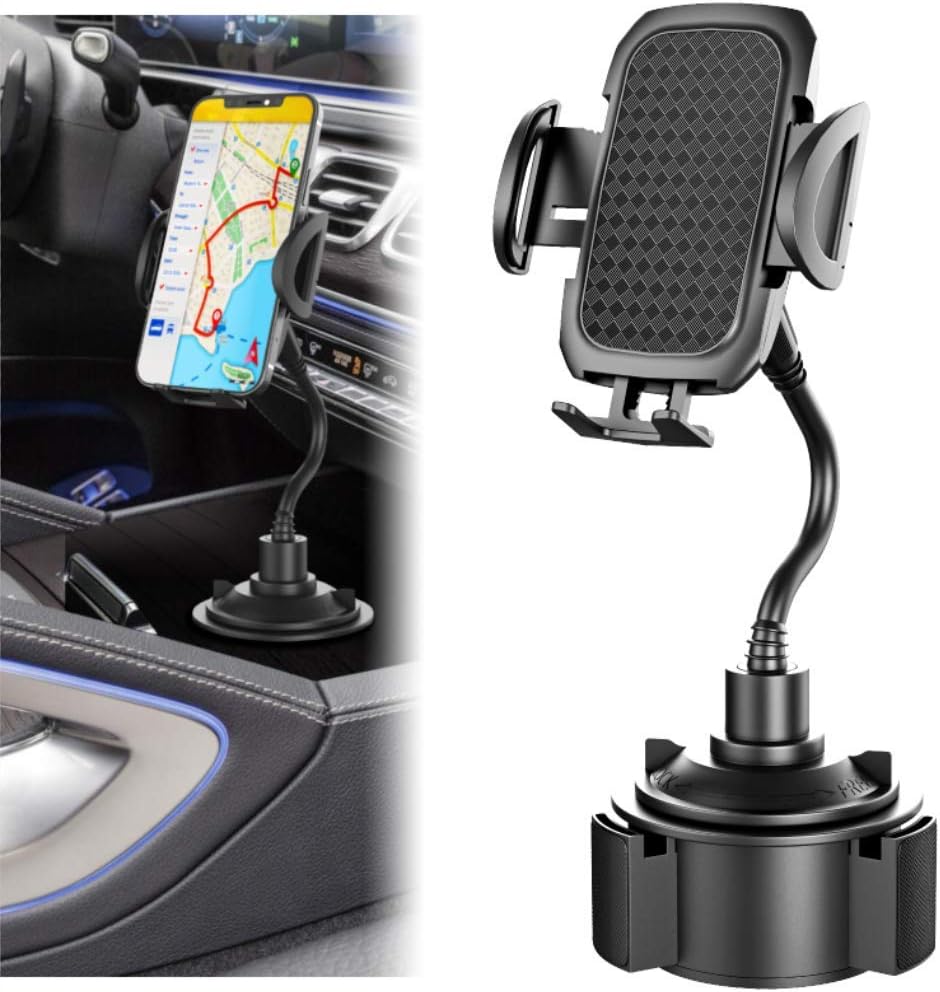 Car Phone Mount Phone Holder for car Compatible with iPhone 11/11 Pro/Xs/XS Max / 8/7 / 6, Google Pixel 3 XL, Samsung Galaxy S9, and Other Smart Phones, Black