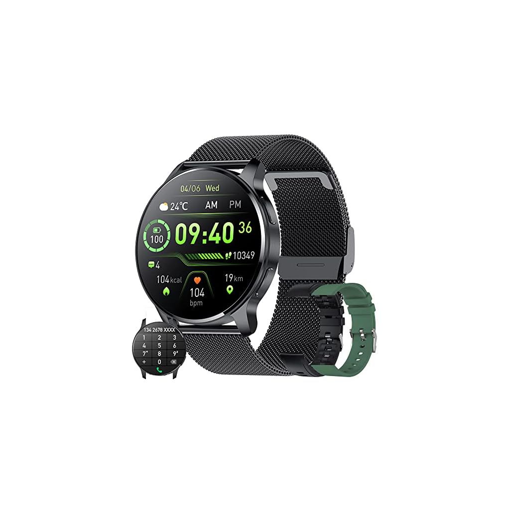 Smart-Watch-for-MenCall-ReceiveDial-Fitness-Tracker-132-HD-Full-Touch-Screen-Digital-Watches-with-Heart-Rate-Sleep-Monitor-Pedometer-Waterproof-Smartwatch-for-Android-iOS-Phones-Black