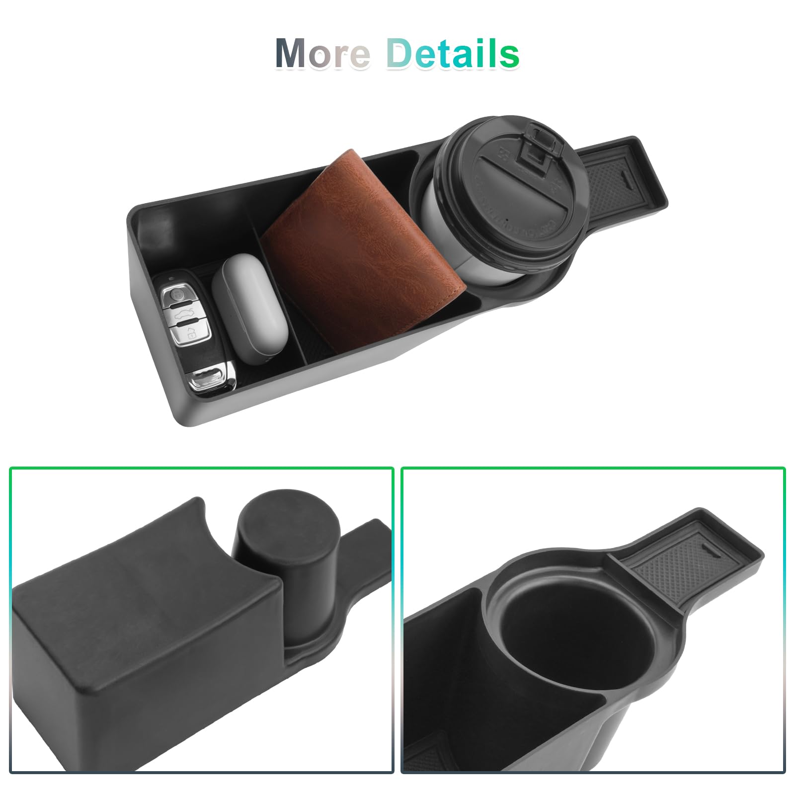 GAFAT V W UP GTI/Seat MII/Skod-a Citigo 2013-2023 Contenitore Portaoggetti per Console Centrale, Organizer inferiore alla Console Centrale, Portabicchieri Posteriore, Compatibile con VW UP Accessori