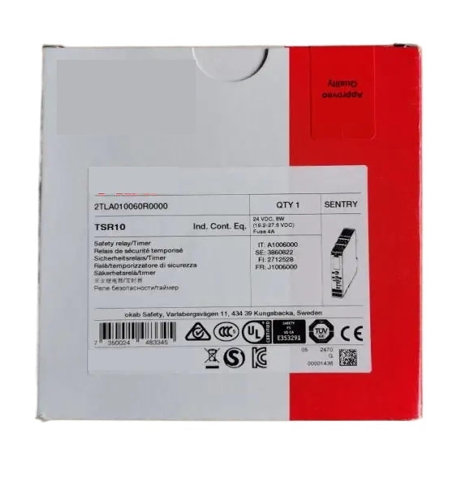 ZVQYSGIW Relay TSR10 24VDC 2TLA010060R0000