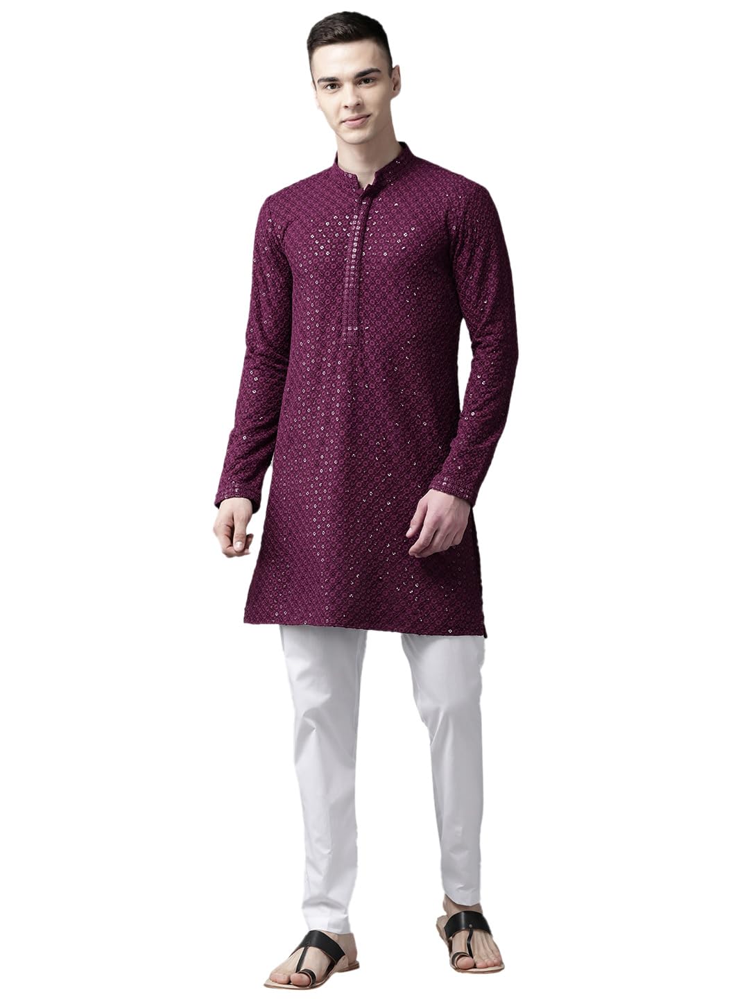 See Designs Magenta Regular Fit Embellished Kurta_Sdekt1293Xxl