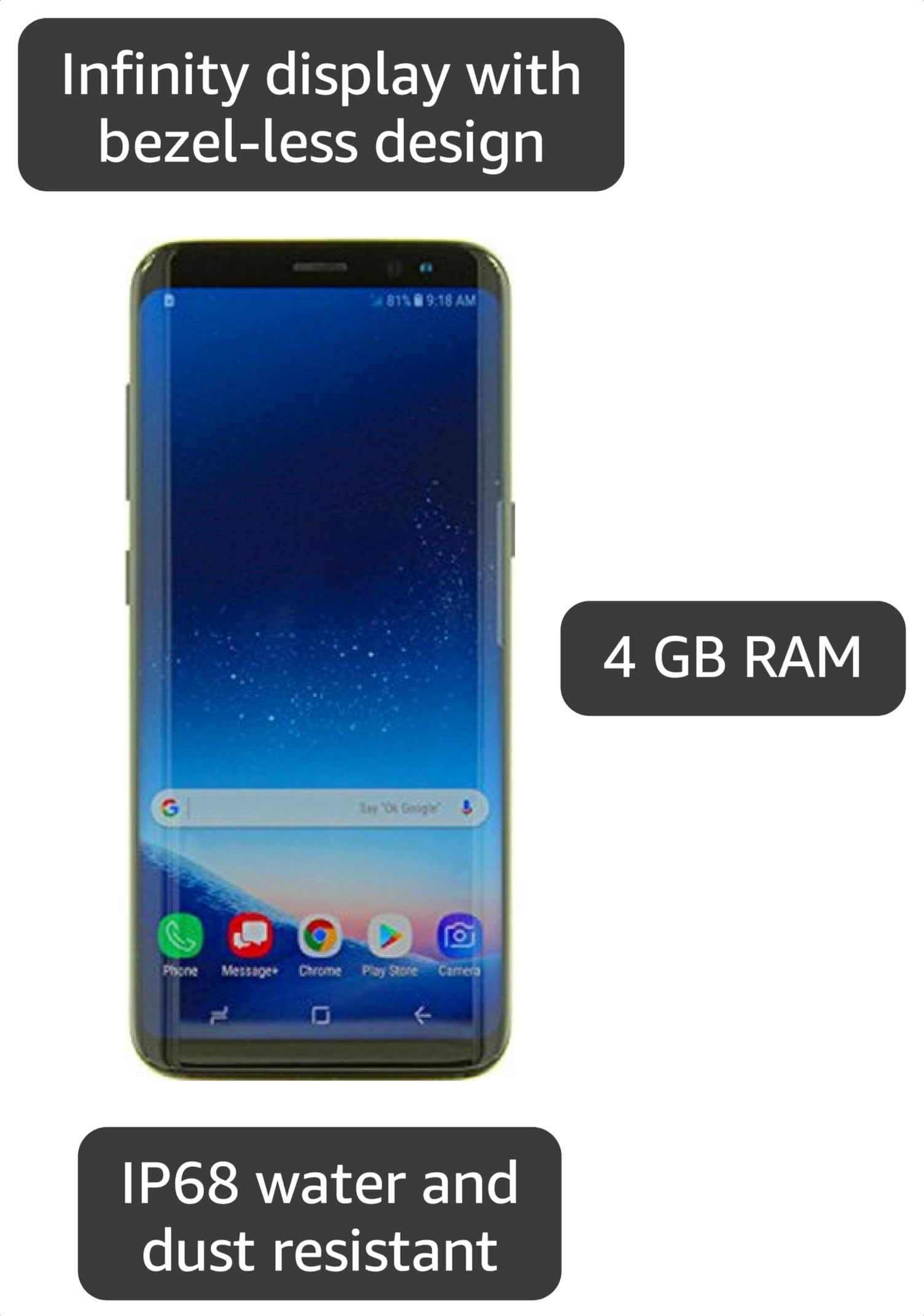 Amazon.com: Samsung Galaxy S8 (64GB) G950U 5.8