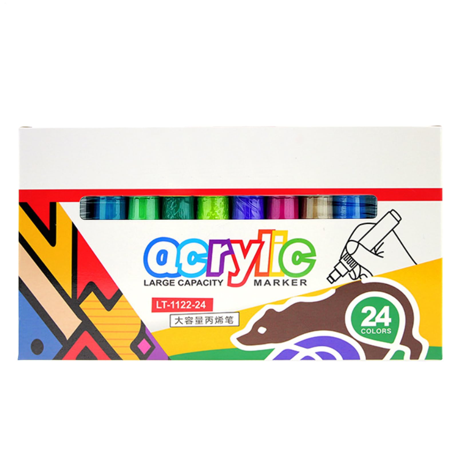 Zeichenmarker für Erwachsene, wasserfest, waschbar, doppelseitig, 8 mm Kopf, wischfest, mehrfarbig, Set für Schule, Klassenzimmer, Scrapbooking, Stoff Rock