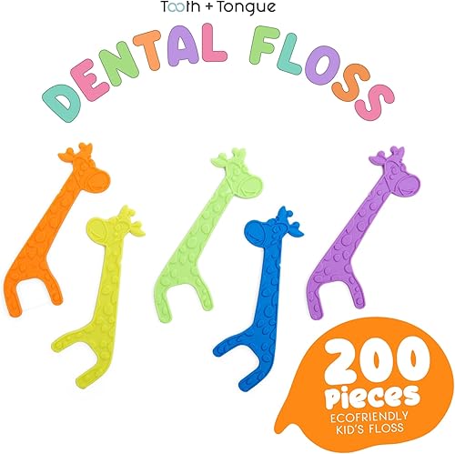 Miniatura 3 de Hilo dental para niños, 200 púas de hilo dental para niños, con sabor a fresa, hilo dental para niños pequeños, previenen la caries dental, hilo