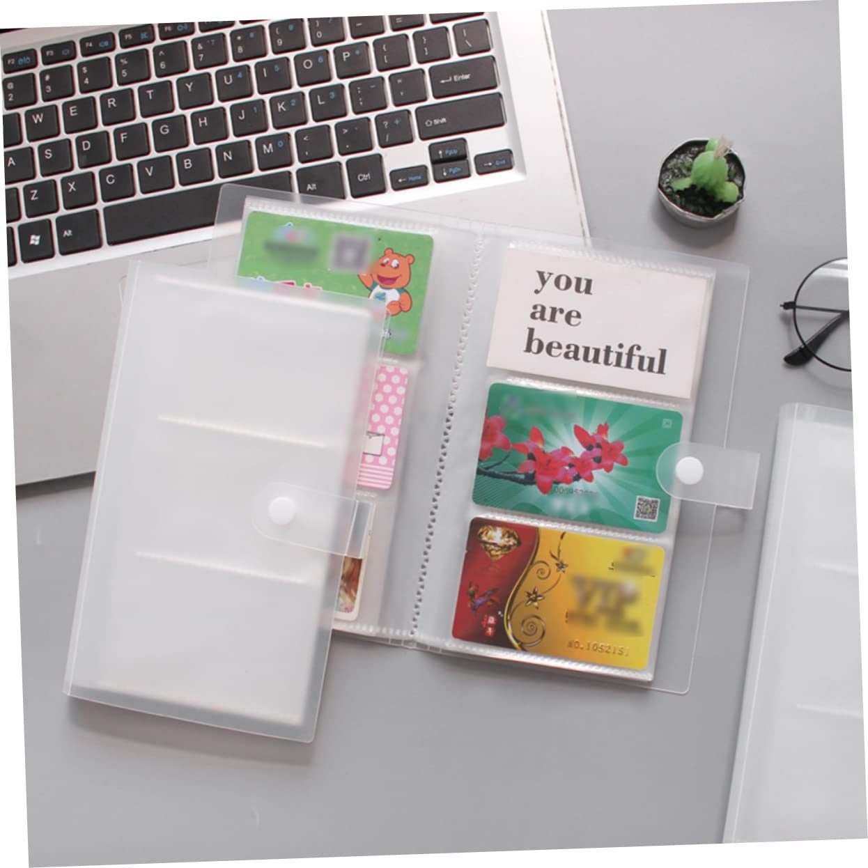 CORHAD 120 Pocket Photo Storage Book Business Card Bag Plastic Organizer Diy Scrapbook Case for Art Supplies