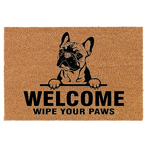 Welcome Doormat Coco Coir Door Mat Gift Welcome Wipe Your Paws Fr...