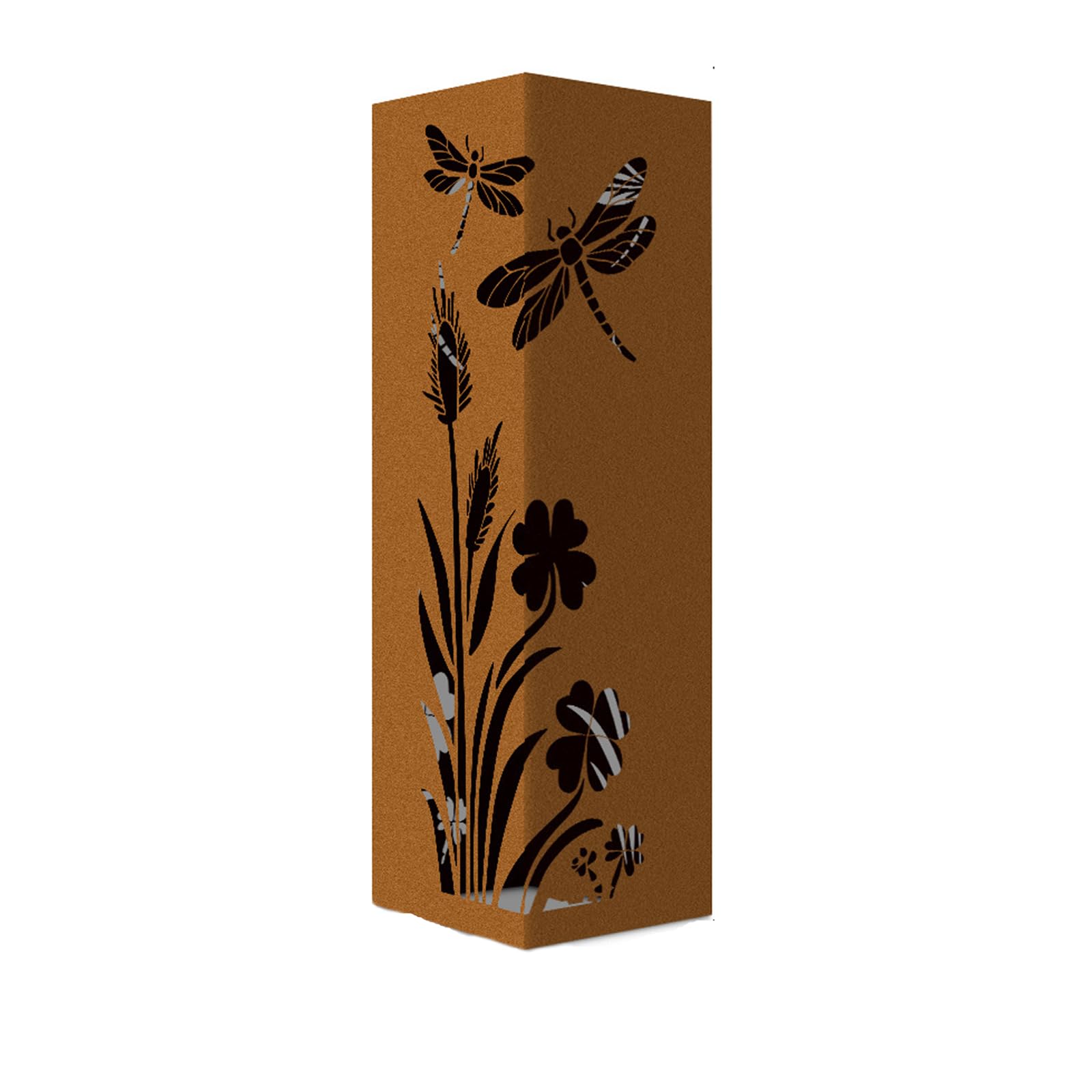 CUNZJIA Elegant Rusty Iron Garden Column Decoration Furniture Artistic Hollows Sculpture for Outdoor Yard and Patios