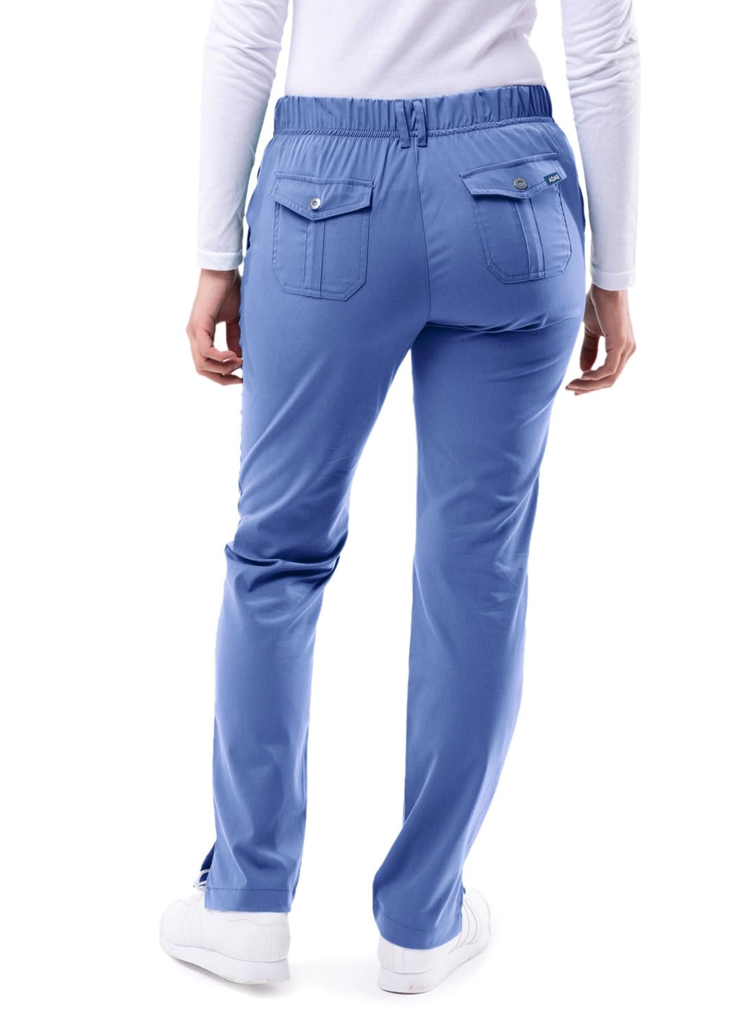 Adar Pro Damskie Kittel - Medyczne spodnie do jogi Skinny - P4100P - Ceil Blue - 3X