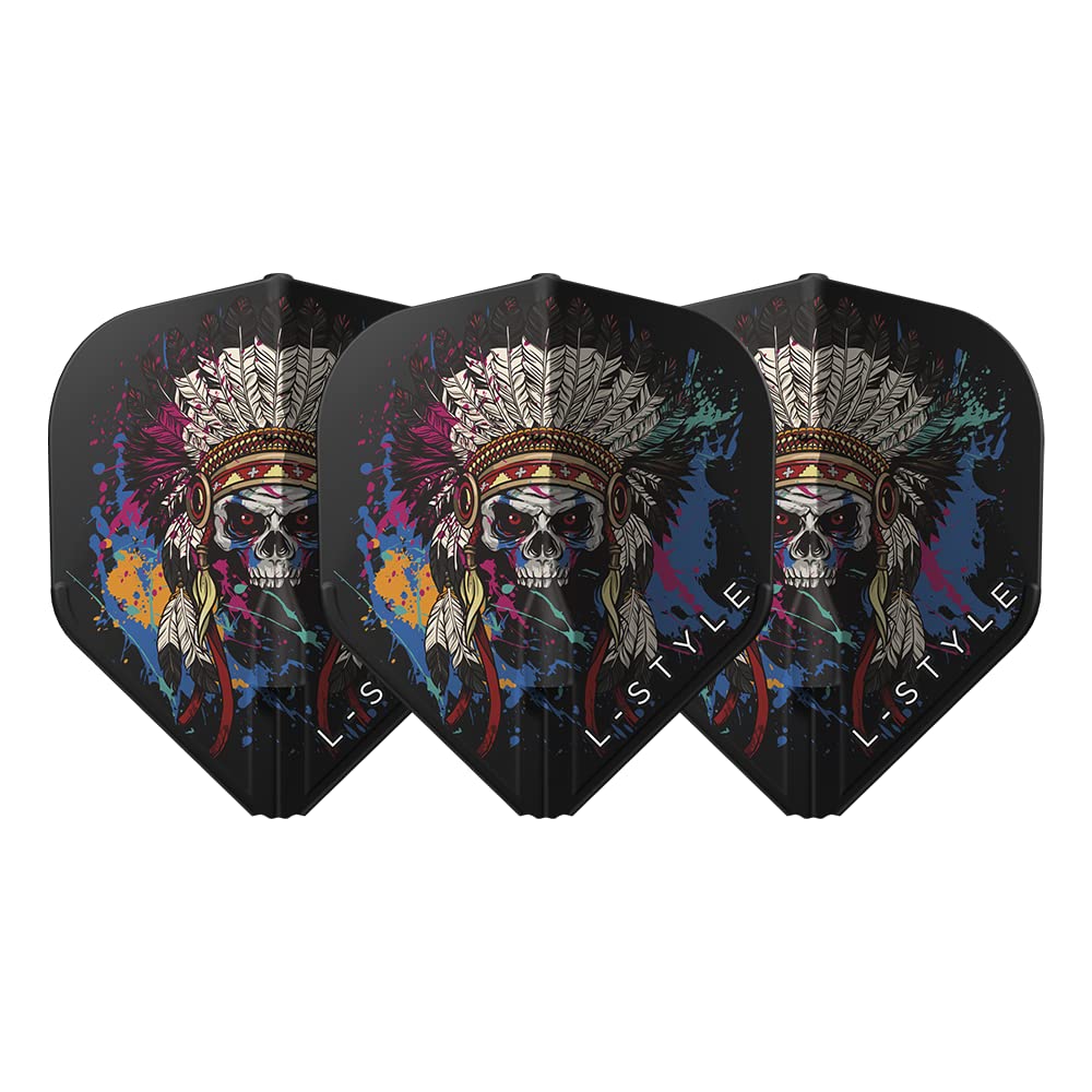 L-Style Thor-Sports EZ L1 Flights SD Chief Skull Ver.1 in Black or White Clear (Black/Black)