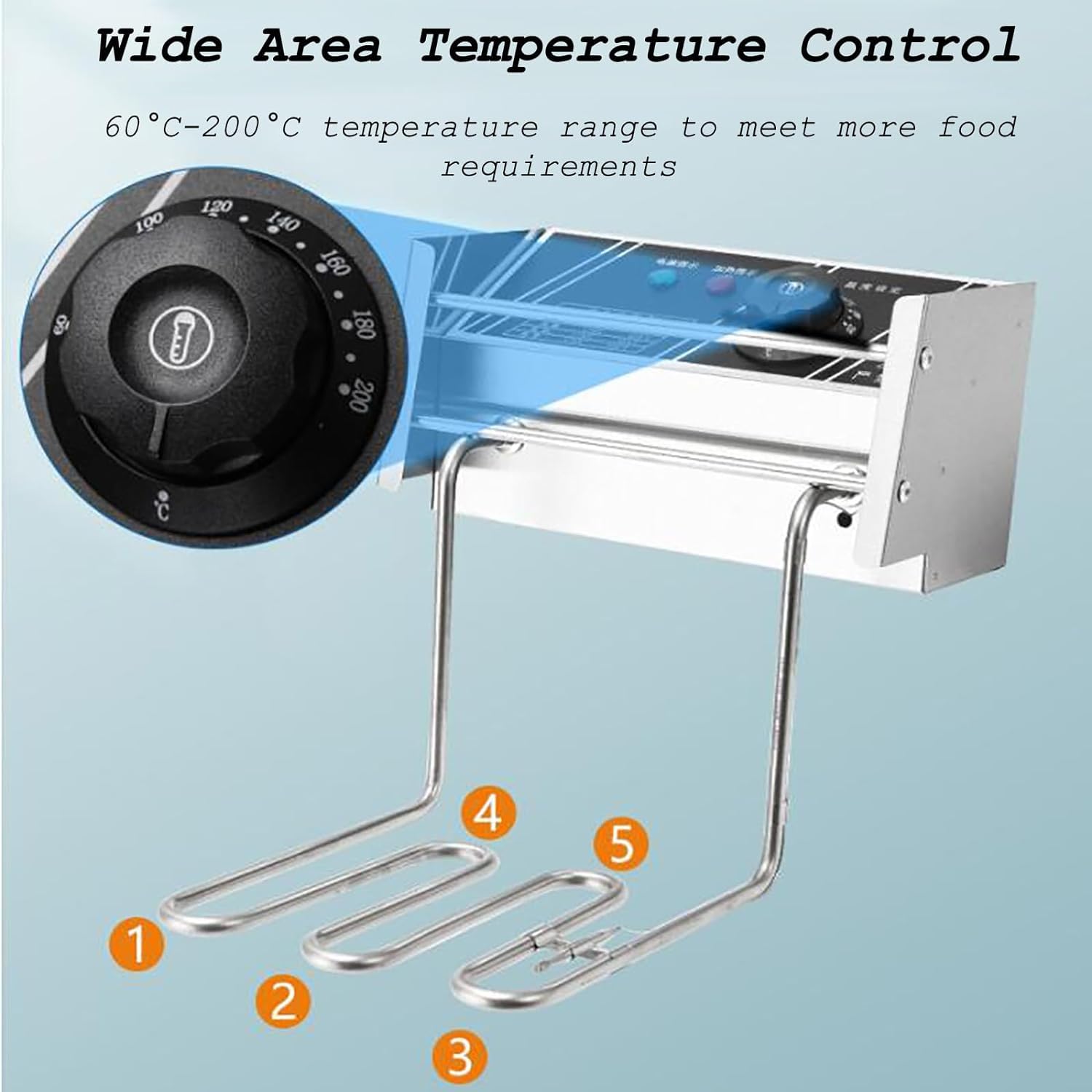 Friggitrice professionale, friggitrice elettrica con cestello, friggitrice elettrica da banco in acciaio inox con temperatura regolabile per uso domestico commerciale, friggitrice a vasca singola da