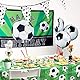 Boland 62509 - Tischdecke Fußball, Größe 180 x 120 cm, Tischtuch aus Polyesterstoff, Dekoration, Bundesliga, Champions League, Geburtstag, Party