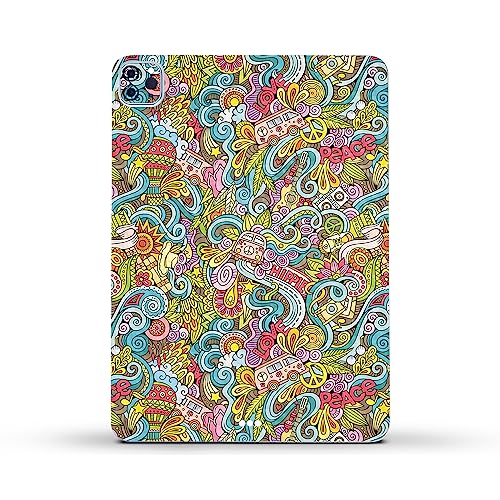 Image of MightySkins Carbon Fiber Skin Compatible with Apple iPad Pro 11 inch M2 4th Gen (2022) Full Wrap Kit - Ultra Hippie | Protective, Durable Textured Carbon Fiber Finish | Easy to Apply | Made in The USA