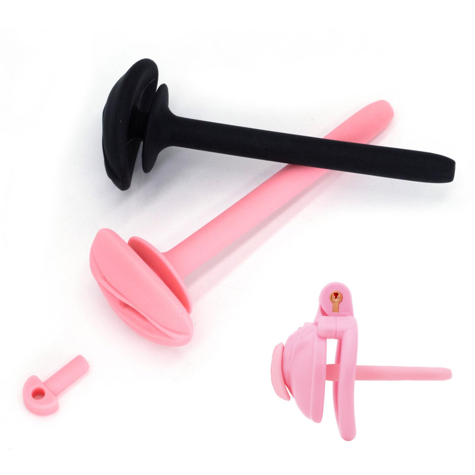Gabbia Per Pene in Silicone Da 6 Mm Plug Per Pene Con Design Anti-sissy Dilatatore Uretrale Catetere Giocattolo Sessuale Estremo Per Uomini (Pink)