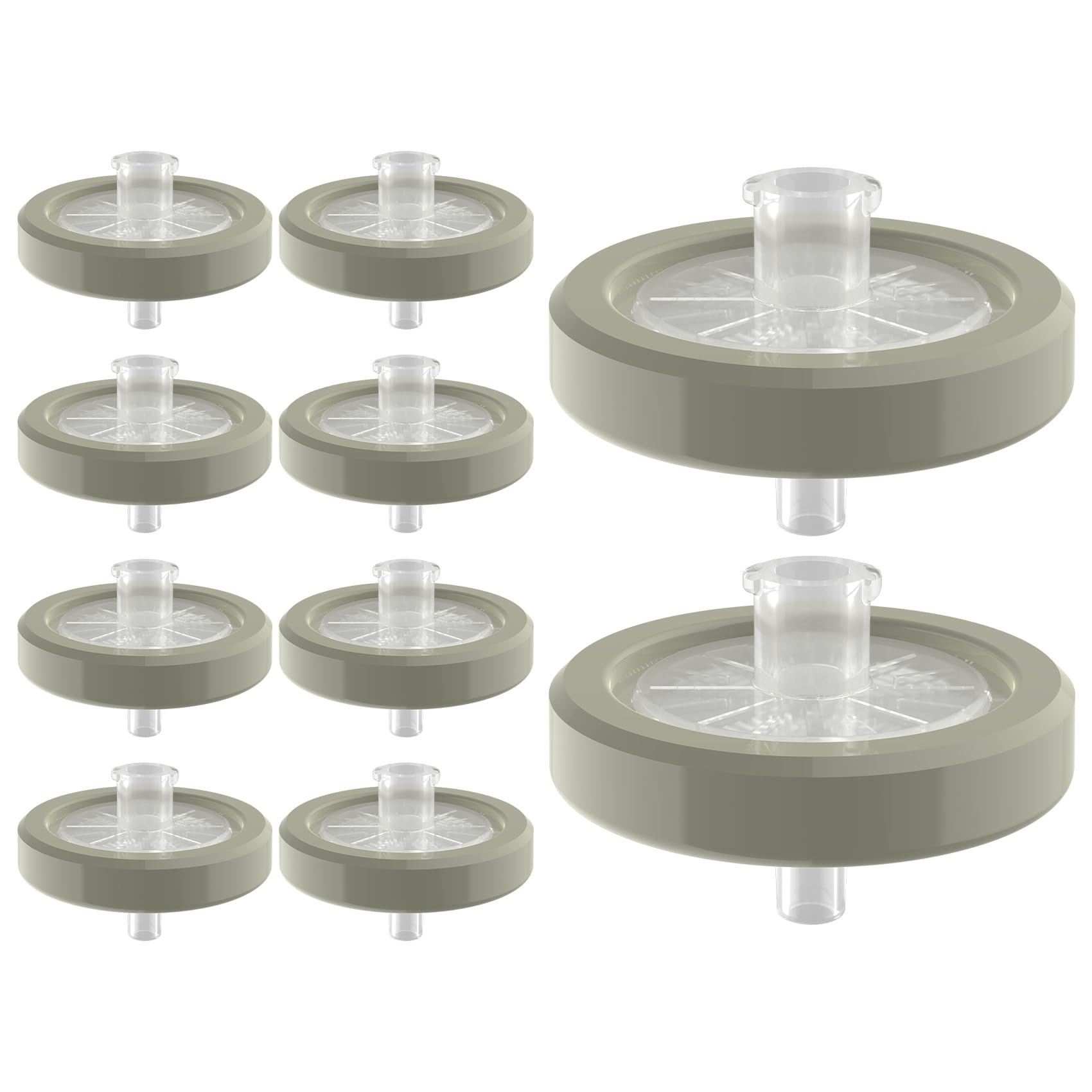 Membrane Solutions 100PCs Filter PP Hydrophilic Membrane, 0.45um Pore Size 25mm Disc Diameter, HPLC and GC Filter, Non Sterile, High Throughput Lab Filtration