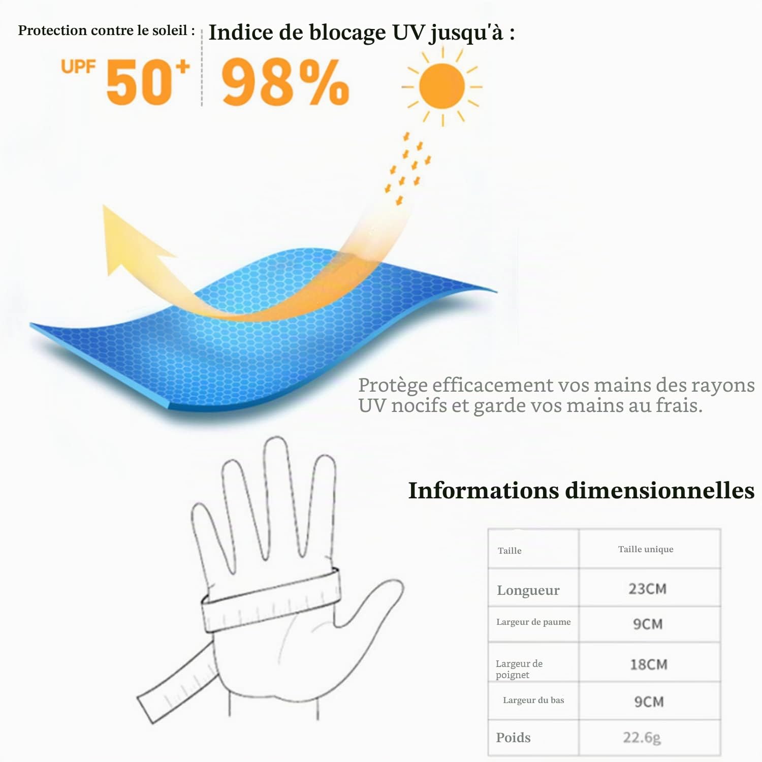 Femmes Protection Solaire Gants D'été Coton Respirant Gants Tactiles Élastique Anti-UV Cyclisme Gants Moufles Mitaines pour Sport Fitness Golf Course Travail Pêche Randonnée pour Homme et Femme