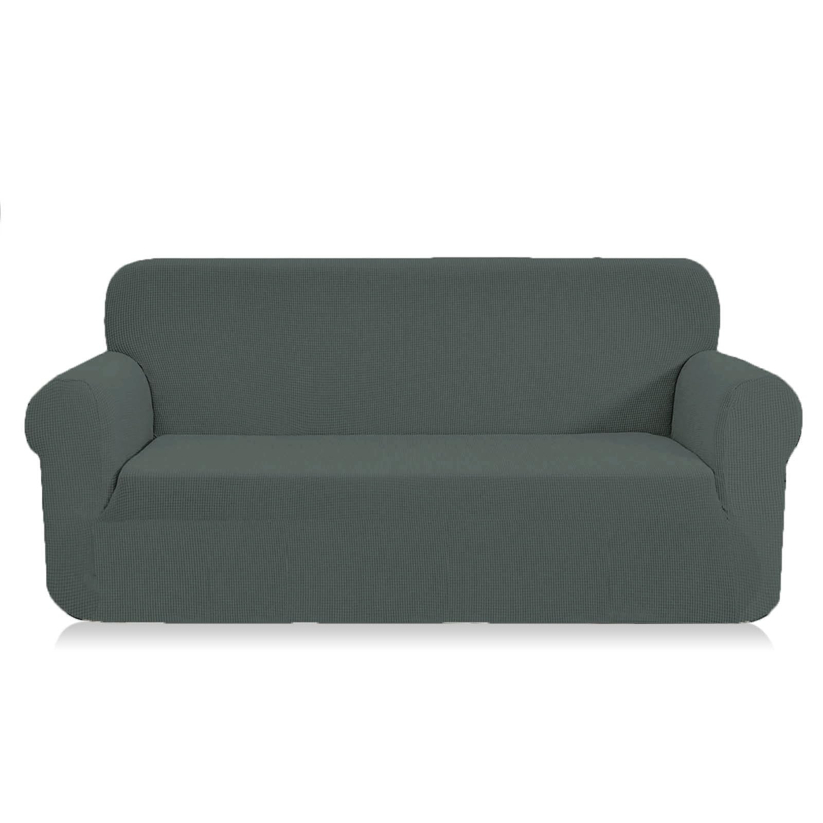 SAMSTEX Stylish Sofa Cover Stretch 1-Piece Sofa Slipcovers High Stretch Sofa Cover 3 Seater Thick Soft Sofa Protector Machine Washable Non Slip Couch Covers (3 Seater, Olive Green) โ image 1