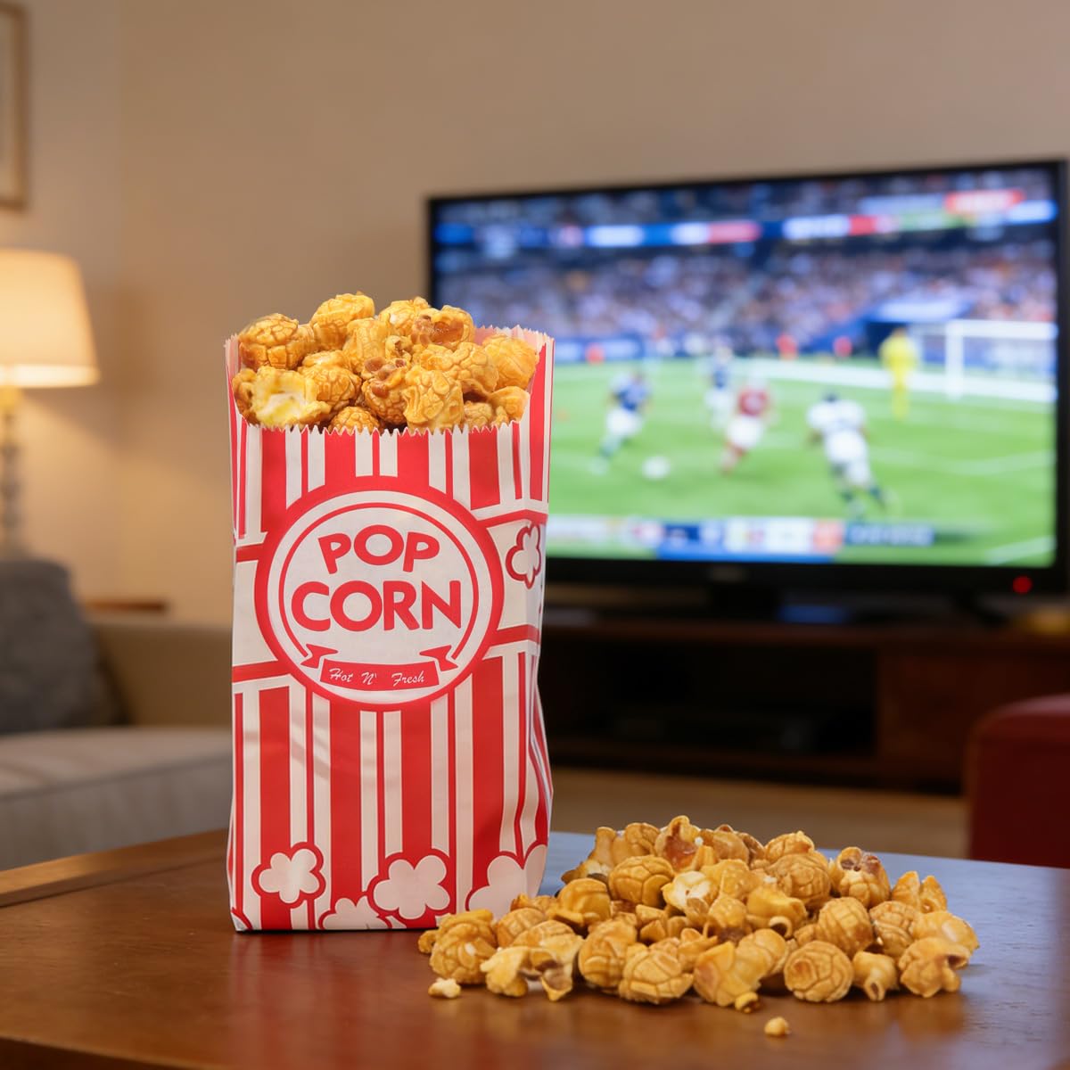 300 Stück Popcorn-Tüten, 28 g, 60 g/m², fettdicht, Papier-Popcornbeutel, Großpackung für Party, einzelne Portionen für Popcorn-Maschinen, Filmabende, Party und Takeout