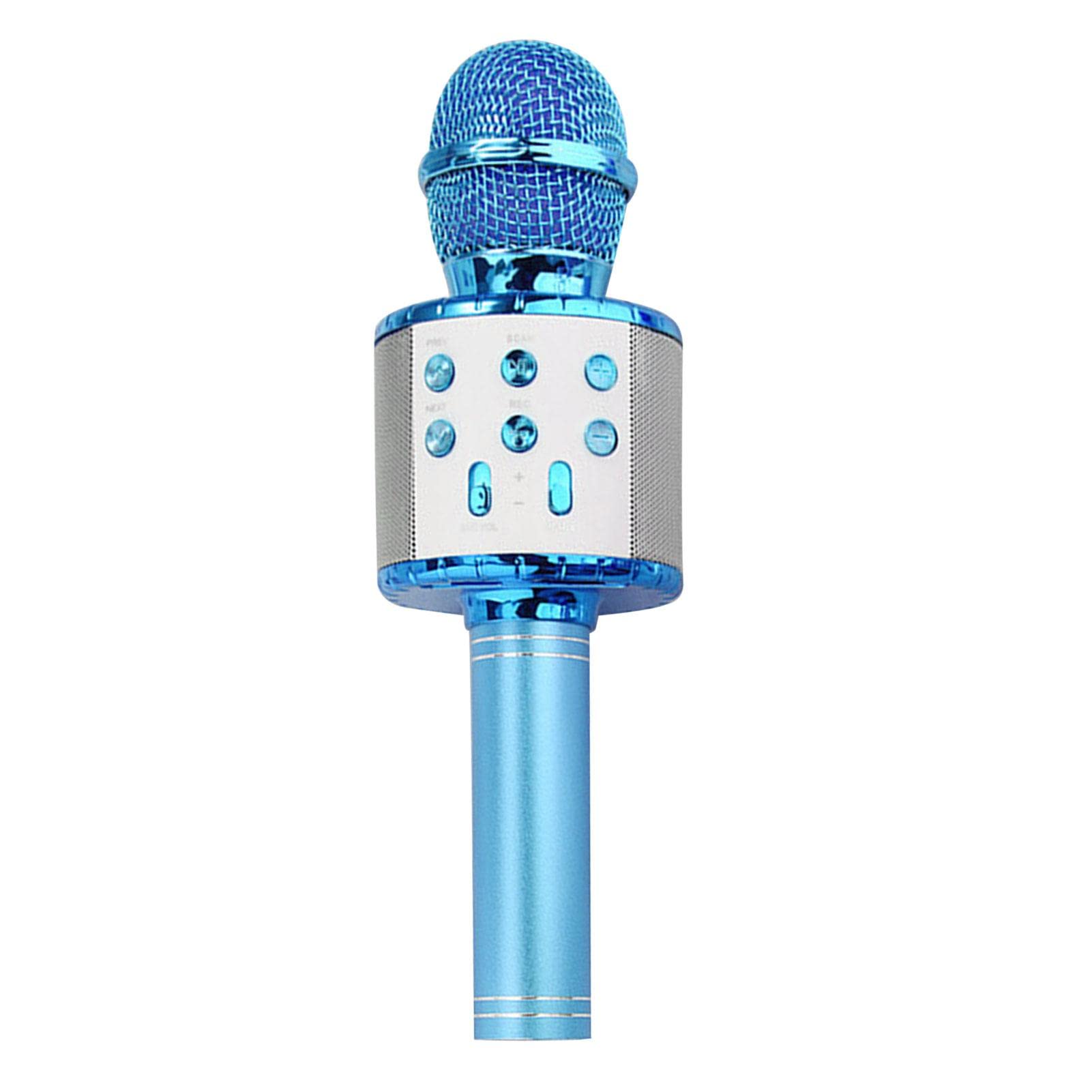 LIHIMIN2021 for Kids Wireless Microphone Flashing Home Entertainment?LED flashing wireless condenser microphone with audio mobile phone K song Bao Bluetooth live microphone
