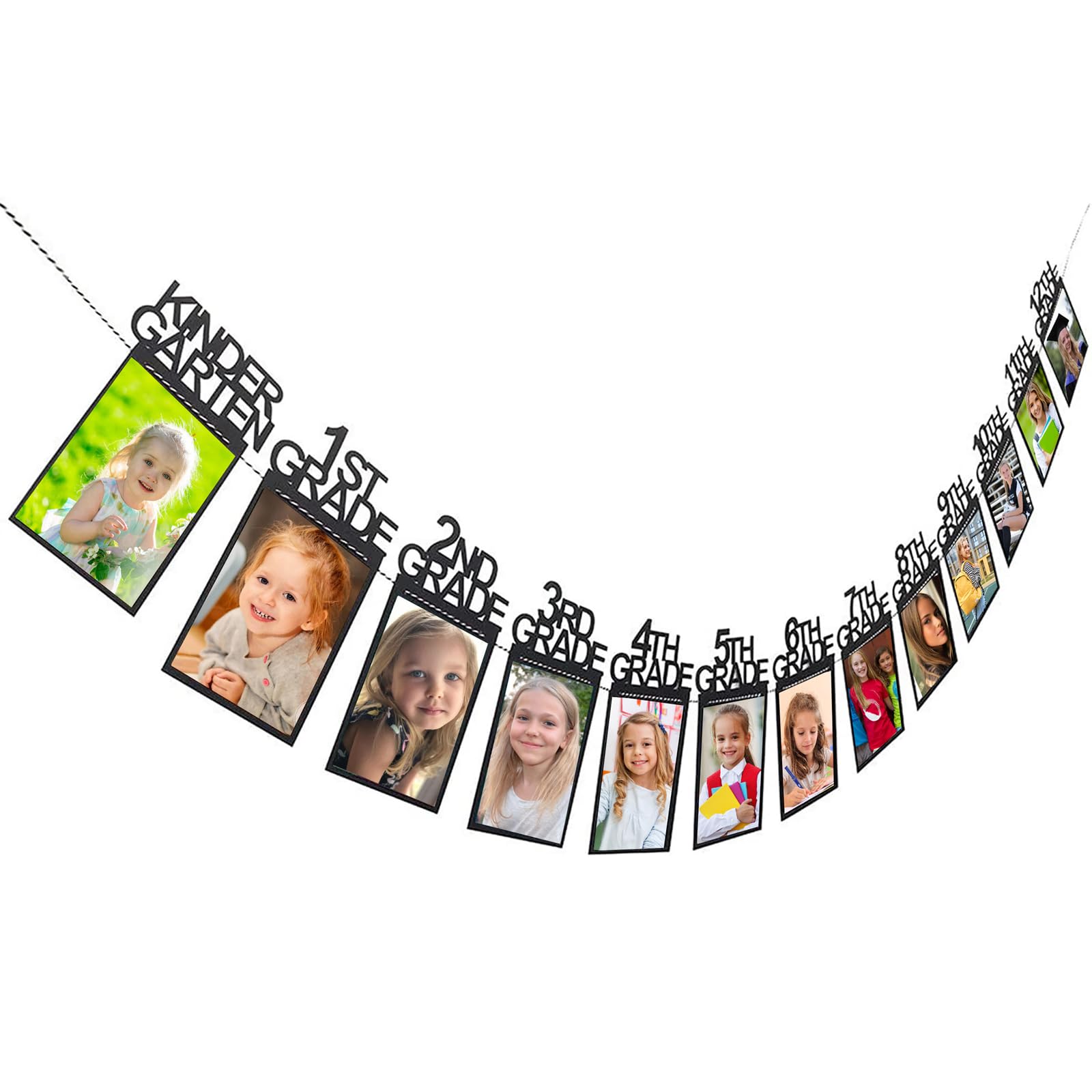 Tiaze 2026 Graduation Decorations Class of 2026 2027 Decorations Graduation Photo Banner 4x6 Graduation Party Supplies, Black, TE002