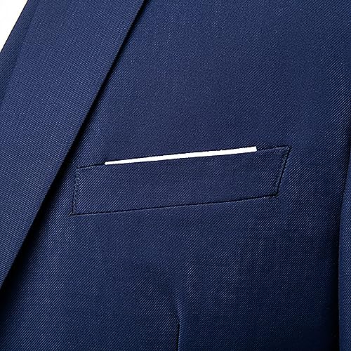 Men's Elegant Slim Fit 3 Piece Suit, Fashion Four Button Solid Color Lightweight Blazer Business Party Jacket Vest Pants Set3