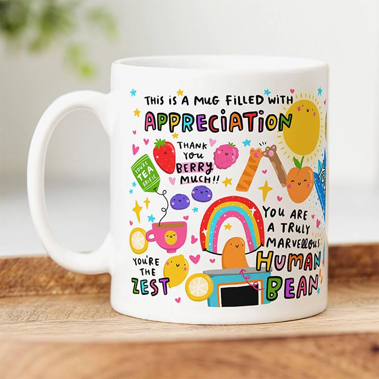 DAYS Thank You and Show You Care with Our Mug of Appreciation. Printed with Punny Thank Yous, It's The Perfect Surprise for