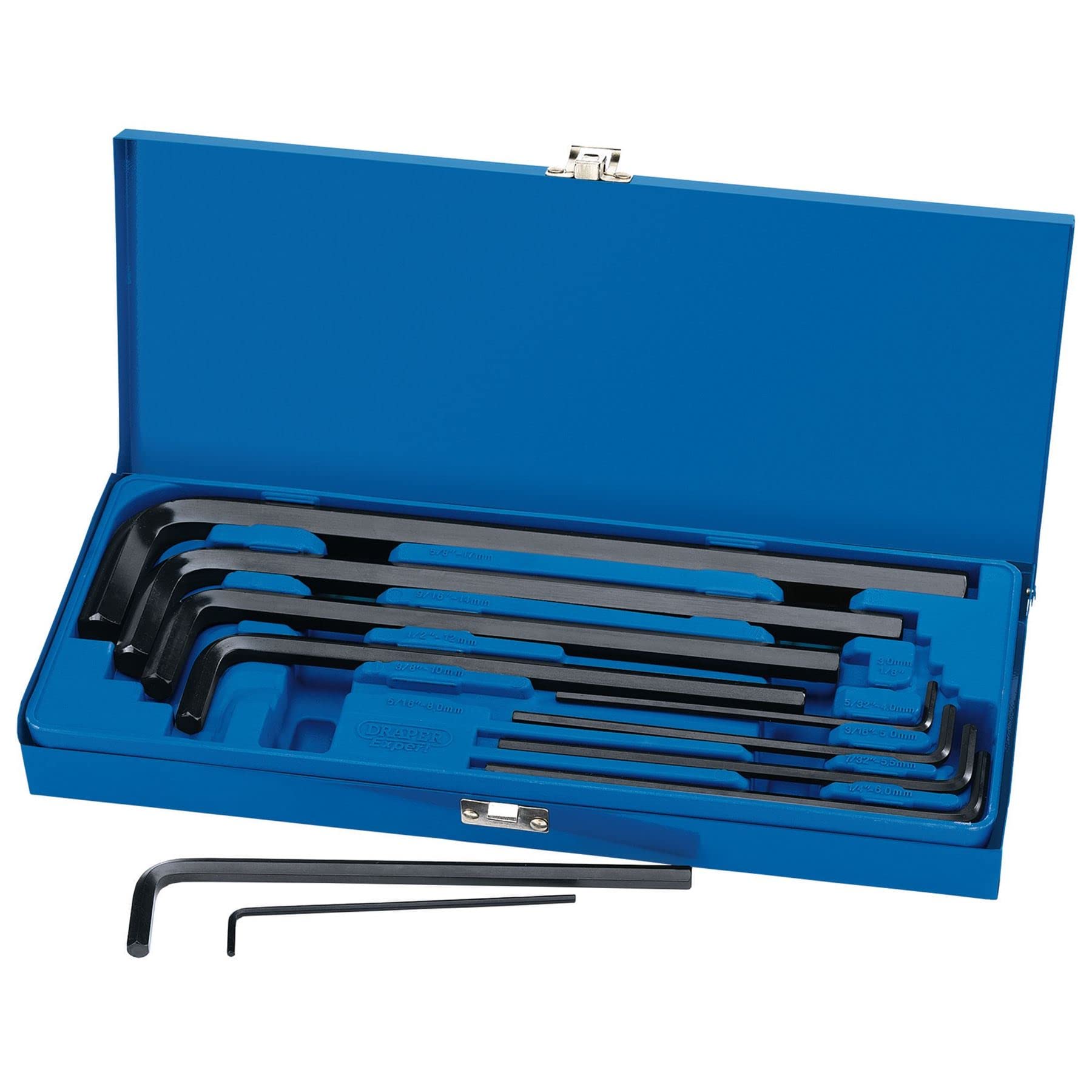 Expert Draper Tools 33895 10 pièces Extra longues métriques de jeu de clés Allen