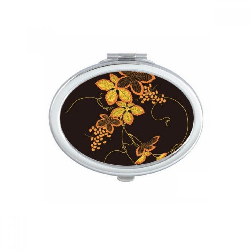 Miroir ovale maquillage compact DIYthinker peinture japonaise
