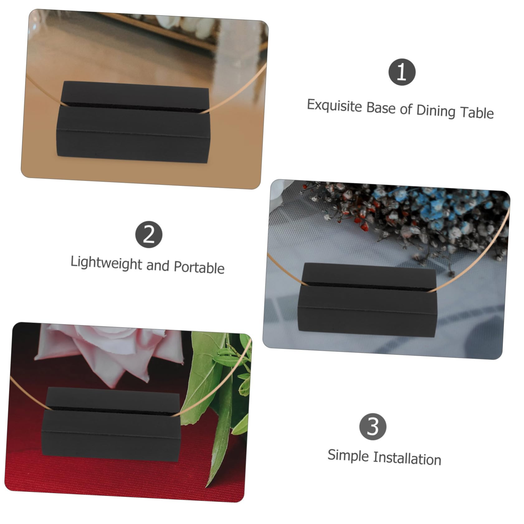 OUNONA 18piezas Soporte De Número De Mesa para Bodas y Eventos Base para Exhibición De Tarjetas y Nombres Decoración De Mesa Elegante y Duradera