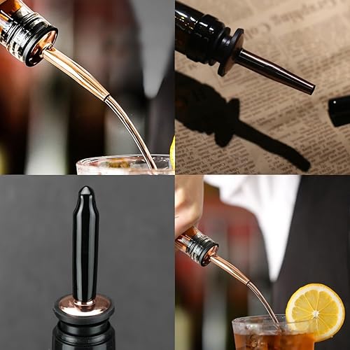 Miniatura 6 de Juego de boquillas de licor de cobre de acero inoxidable, boquillas cónicas de vertido de velocidad con tapas de polvo de goma, vertedores para