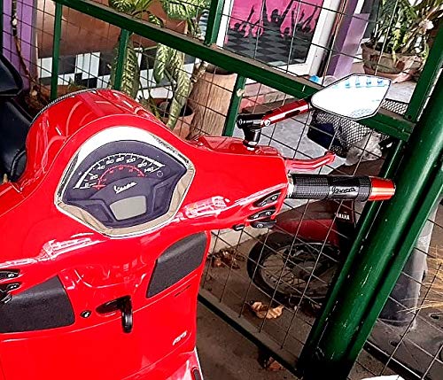 Amazon | バイク ハンドル アルミ ミラー 黒 正ネジ 逆ネジ 10mm 8mm