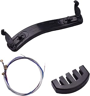 Henniu Conjunto de cordas mudas para descanso de ombro para violino kit de substituição de peças de violino para violinos 3/4 4/4