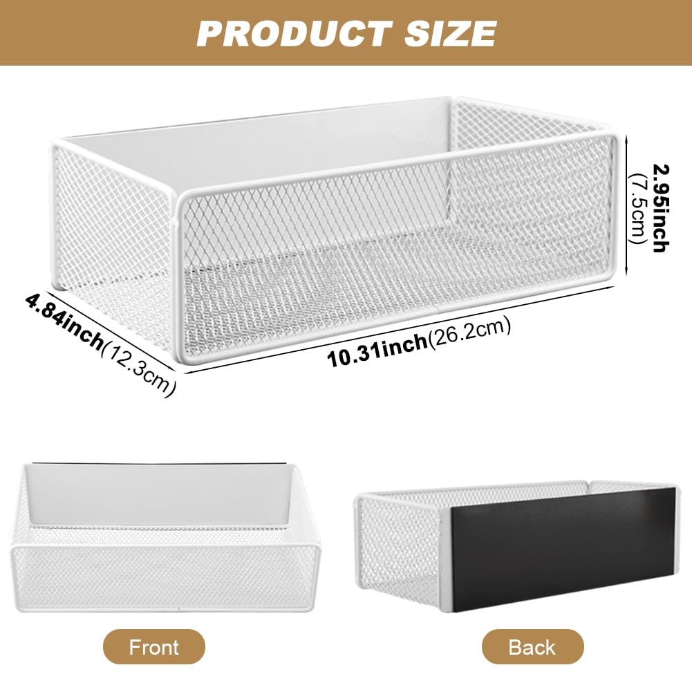 Magnetisches Regal für Waschmaschine magnetischer Korb- magnetischer Aufbewahrungsbehälter Behälter für Kühlschrank magnetischer Korb- für Wäsche Küche (groß weiß)