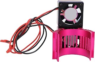SPYMINNPOO Ventilador de Doble Enfriamiento del Motor RC de 36 Mm con Disipador Térmico, Reemplazo de Alta Velocidad de 7V para 380 540 550 3650 3660 3674 Motores (Colorido Rosa)