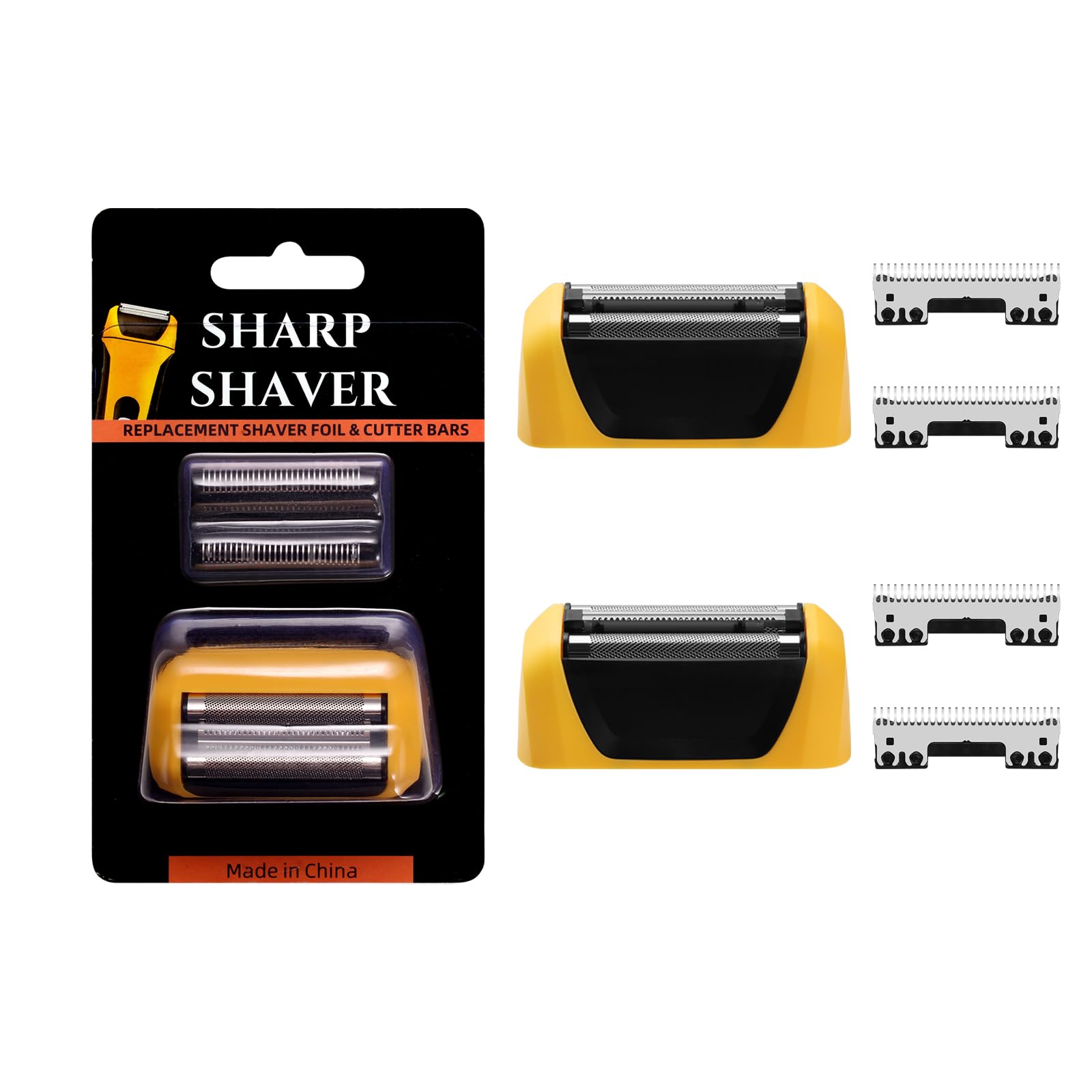 7045-100 Yellow Shaver Head Replacement Foils&Cutters and Head Compatible with wahl Yellow lifeproof 7061 Series (Yellow 7045-2 PCS)