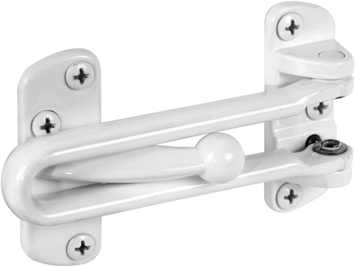 PrimeLine Products U 9902 Door Guard Swing Loop Keeper, White Finish