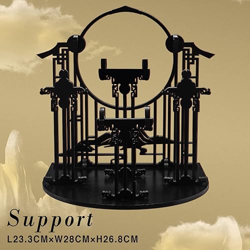 Miniatura 4 de Piececool Soporte de madera negro para modelos de metal 3D, manualidades de bricolaje, conjunto de joyas chinas, kits de construcción de modelos,