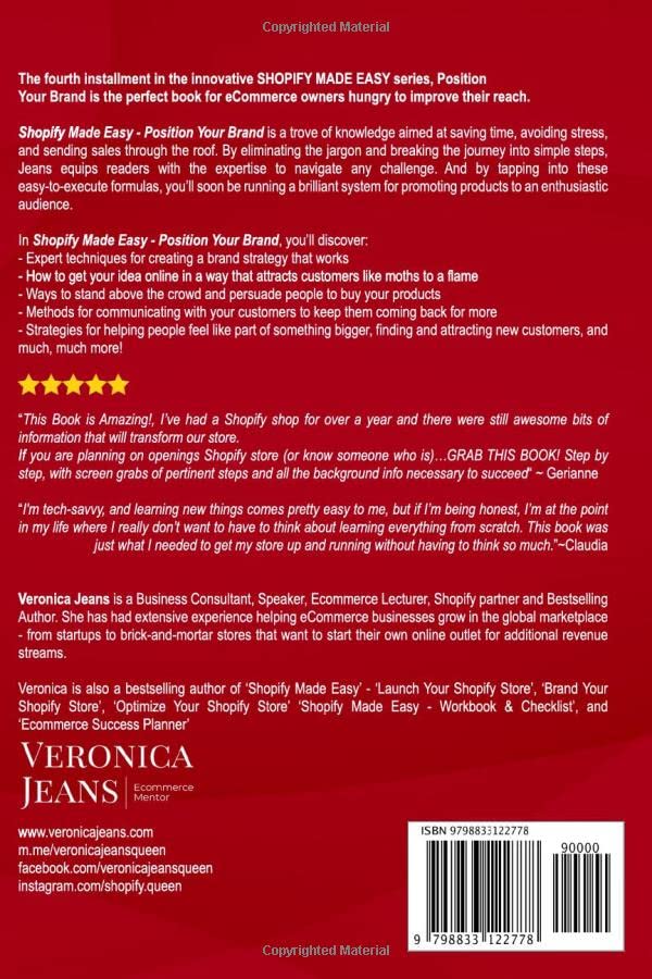 Vista 2 de Position Your Brand Shopify Made Easy 2022 (Ecommerce Online Store Tool Kit)