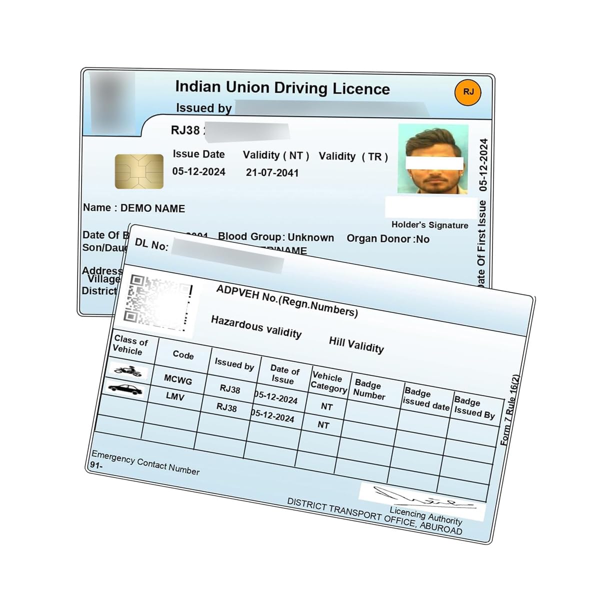 Custom PVC Driving Licence Card Printing Services | Waterproof & Durable DL Smart Card Print | Standard Size 8.6 x 5.4 cm (Pack of 1)-image-42