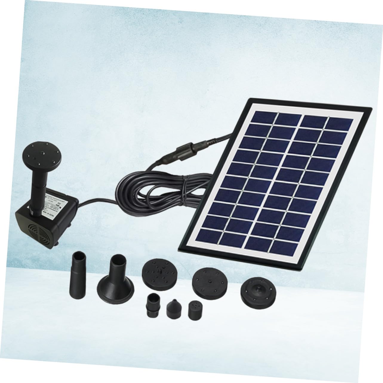 GANAZONO Fuente Solar Flotante para Jardín Bomba de Agua y Ecológica Diseño para Estanques y Baños de Pájaros Aeración Natural para Peces sin Baterías Cables Resistente para Exteriores