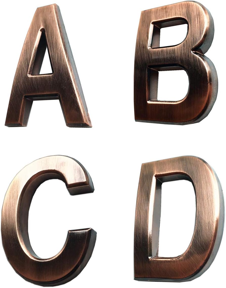 Mailbox Numbers, Self Adhesive Door Address Number Stickers for Home Room Office Apartment, Antique Bronze Style.(2.75" - Pack of 20, Bronze)