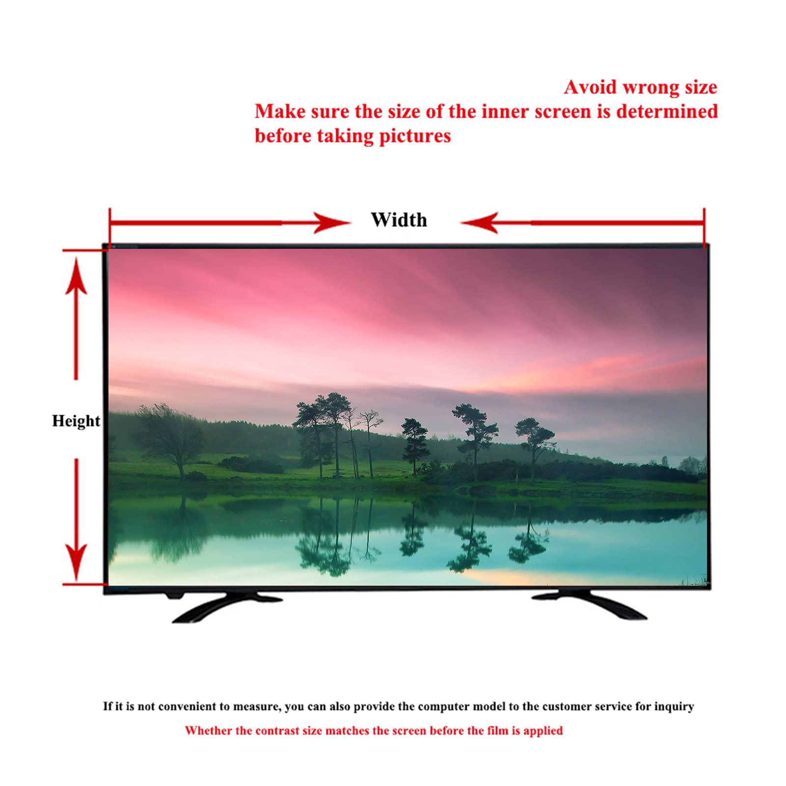 Ochrona ekranu TV, TV Screen Protector For 32-52 Inch LCD LED Blue Light Blocking Film(40in(875x483mm))