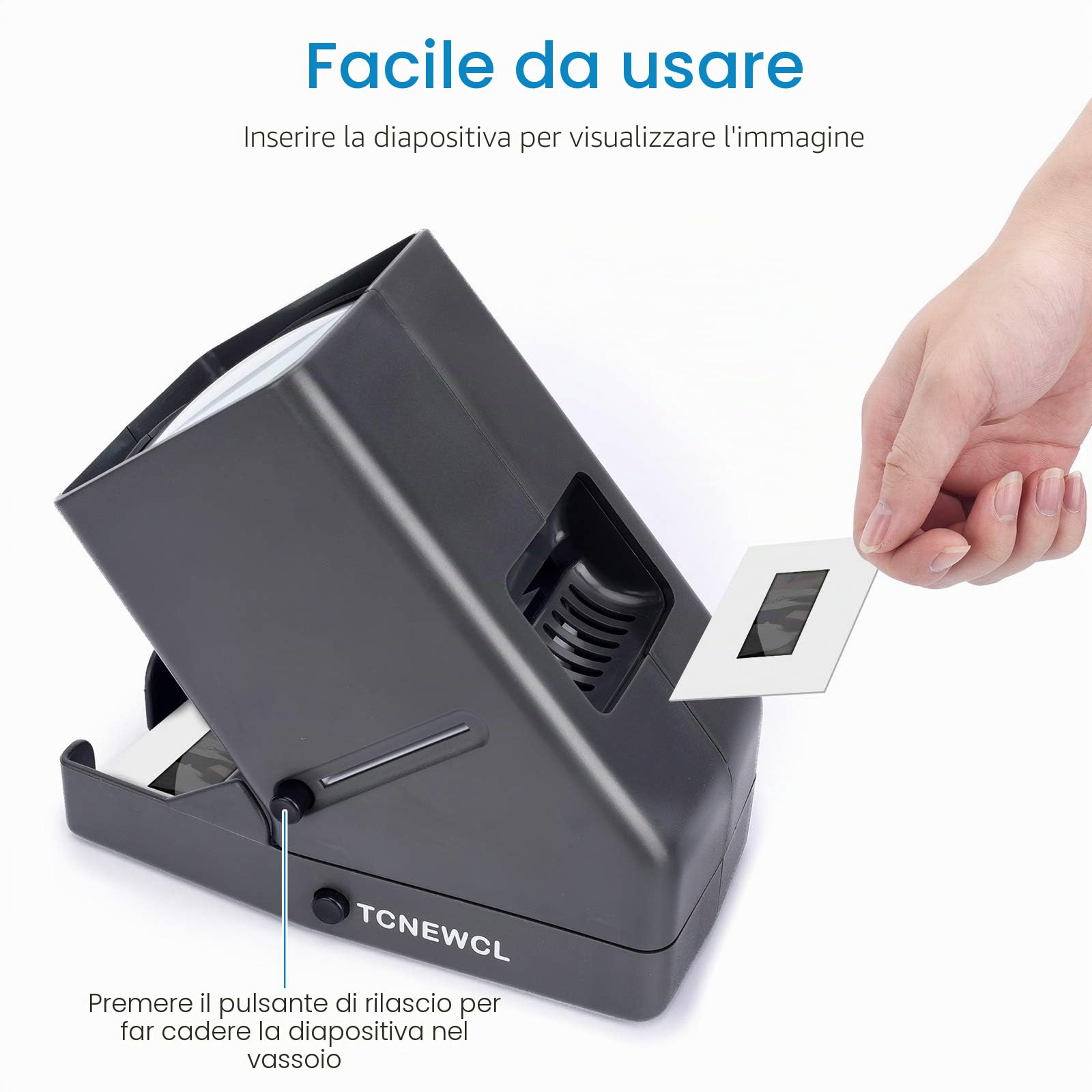 LED proiettore di diapositive, Visualizzatore diapositive e negativi da 35 mm Film Slide, Ingrandimento 3X