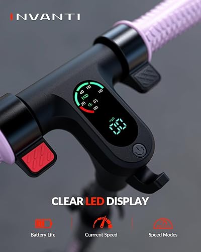 Miniatura 8 de INVANTI KS03 - Patineta eléctrica para niños de 8 años en adelante, motor de 180W, velocidad máxima de 12 mph y 10 millas, rueda sólida de 7