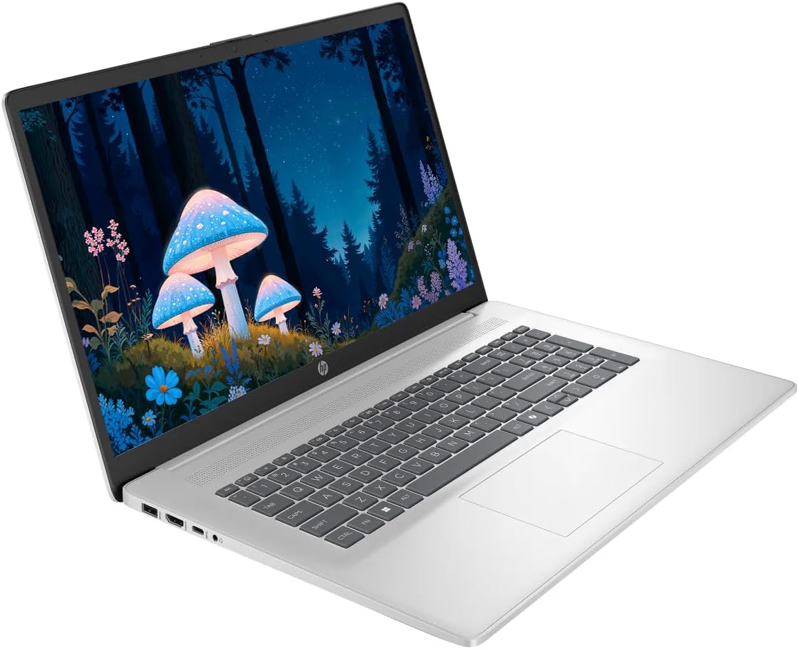 HP Touchscreen 17.3" Business Laptop Computer, 32GB RAM 1TB SSD, Windows 11 Laptop with AI Copilot Ready, AMD Ryzen 5 7430U Processor, AMD Radeon Graphics, NLY Earphones, Silver - Image 2