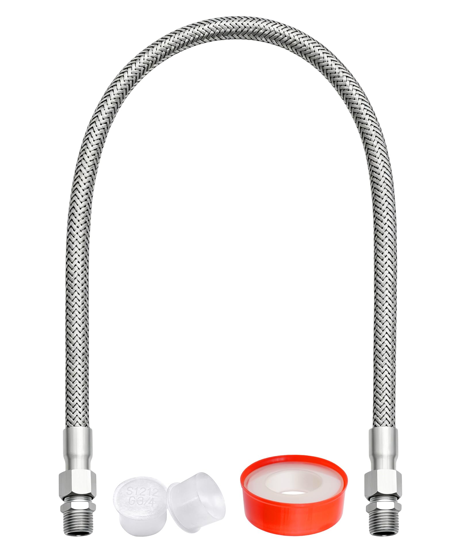 3/8" NPT Male 40" Length Compressor Jumper Air Hose