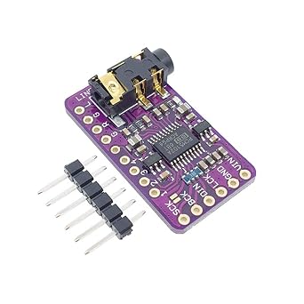 PCM5102 DAC Decoder Module I2S Interface GY-PCM5102 PHAT Format Player Board Digital-to-Analog Converter Voice Module for Arduino with 3.5mm Audio Cable, Dupont Cable