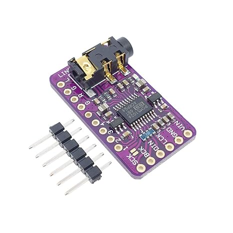 PCM5102 DAC Decoder Module I2S Interface GY-PCM5102 PHAT Format Player Board Digital-to-Analog Converter Voice Module for Arduino with 3.5mm Audio Cable, Dupont Cable
