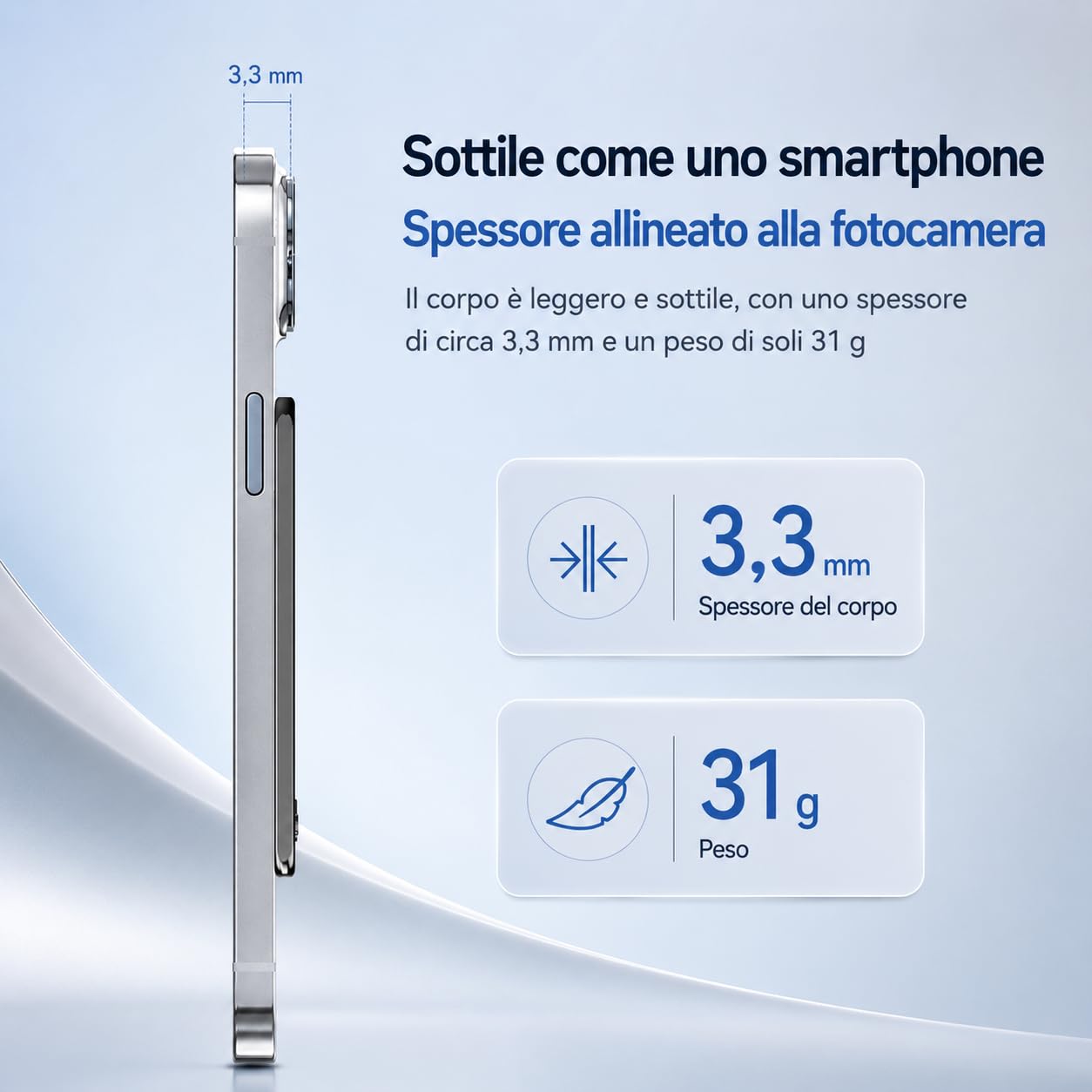 Volovivo Registratore vocale smart AI con schermo, 64 GB, 256 lingue | Registratore AI con trascrizione live, sintesi, traduzione e memoria da 64 GB