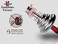 Vista 5 de Juego de mancuernas ajustables de hierro fundido con peso de hasta 66 libras/44 libras, peso libre con barra de conexión utilizada como barra