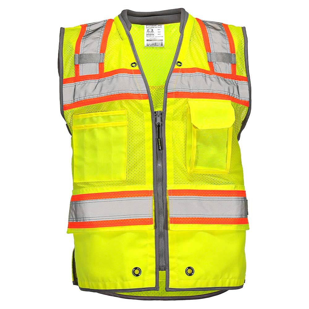 DOME75® OMNI SERIES® ® OV6123 Class 2 HiVis Contrast Heavy Duty Surveyors Vest with ProPocket®